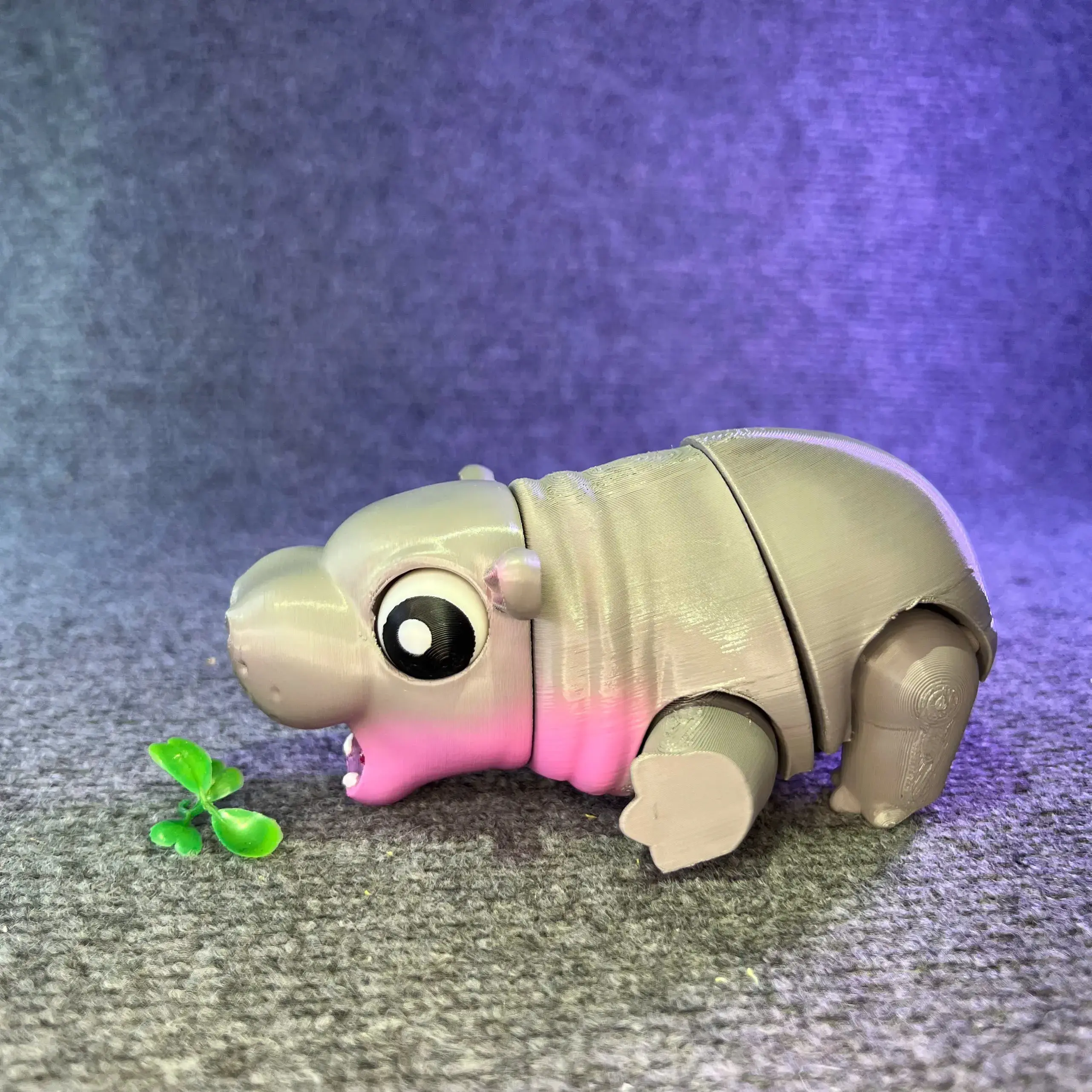 Moo Deng Hippo Flexi - Articulated - STL & 3mf Multicolor