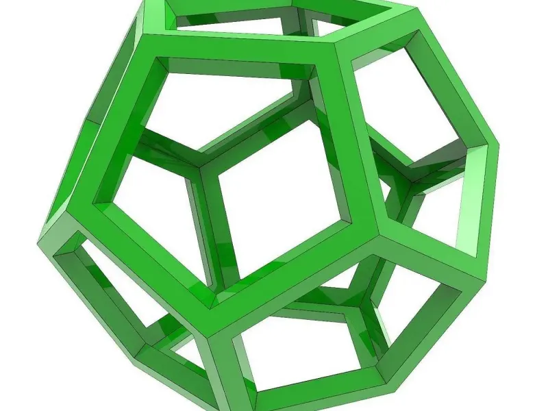 Wireframe dodecahedron