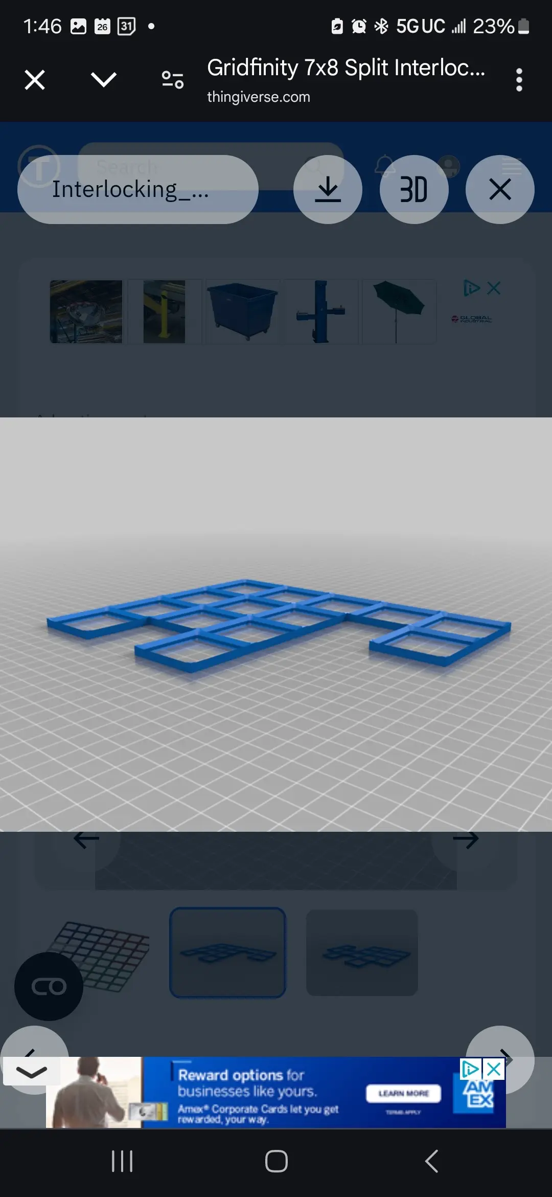 7 × 8 Gridfinity baseplate puzzle interlocking 