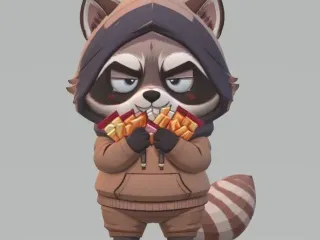 Candy loving Racoon