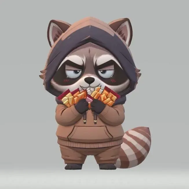 Candy loving Racoon