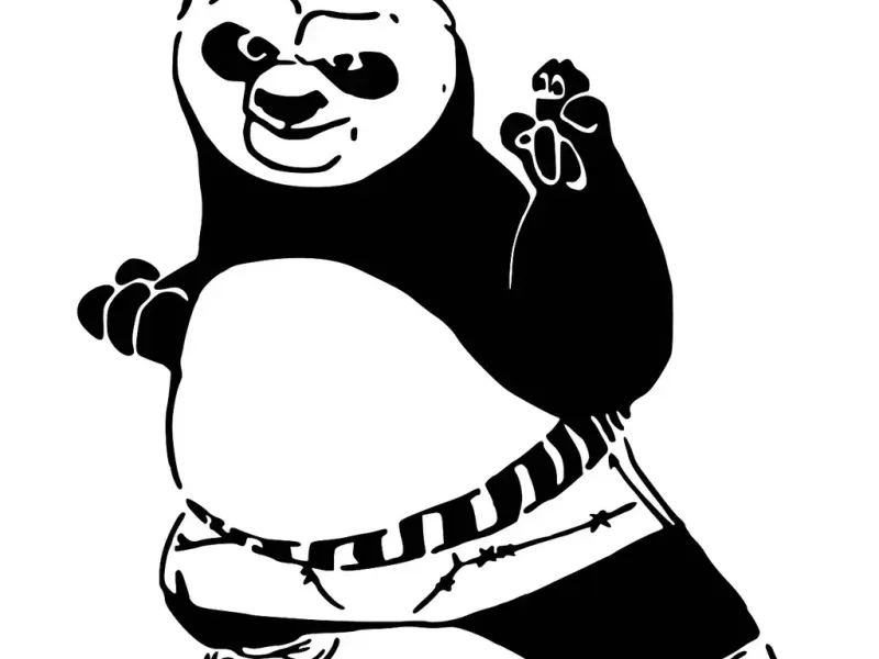 Kung Fu Panda Schablone