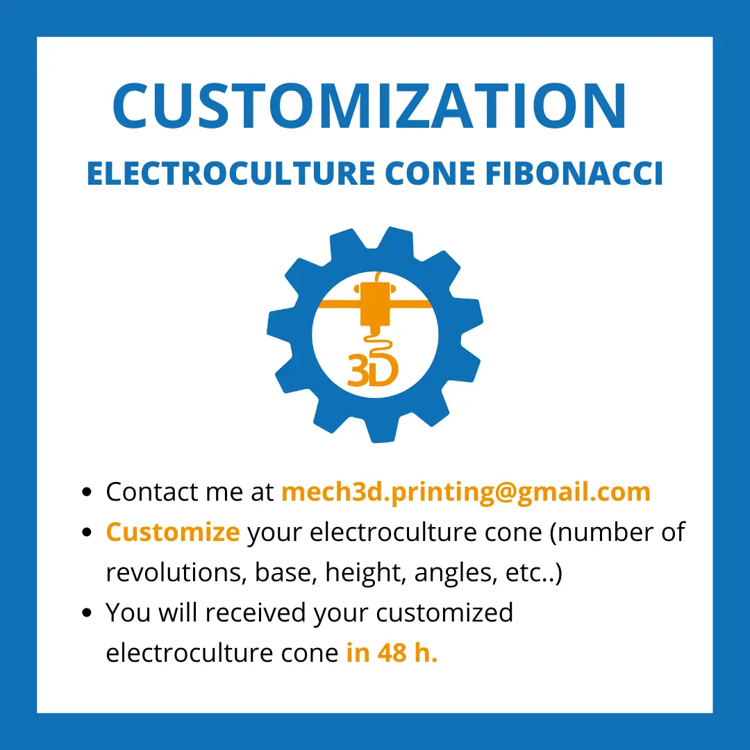 FIBONACCI CONES FOR ELECTROCULTURE - 7 REVOLUTIONS