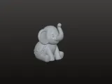 Cute Sitting Elephant Figurine-2