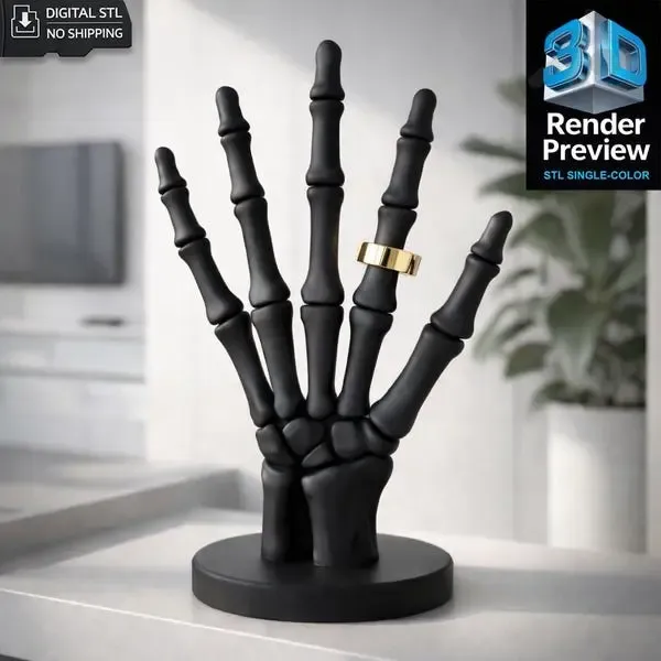 Skeleton Hand STL – Ring Holder Stand