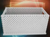 Rectangular Woven Storage Basket with Handles-0