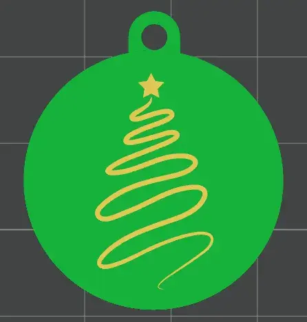 Xmas Squiggle Tree Keychain