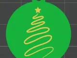 Xmas Squiggle Tree Keychain-1