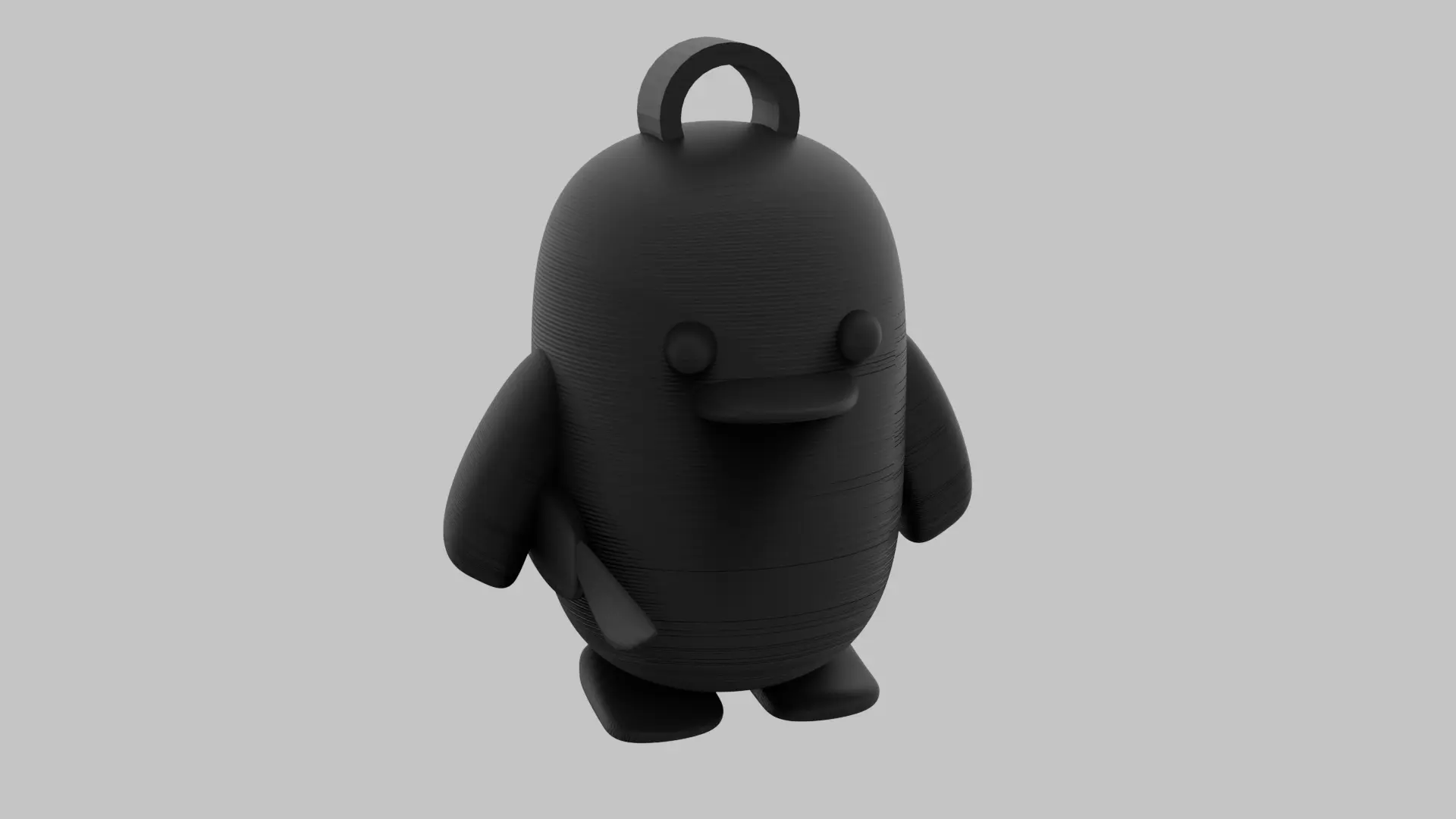 Duck with knife keychain
