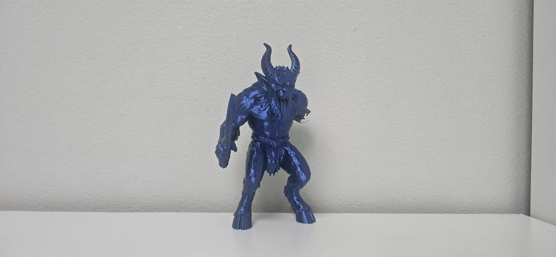 Furry Snarling Devil Figure Holiday Ornament