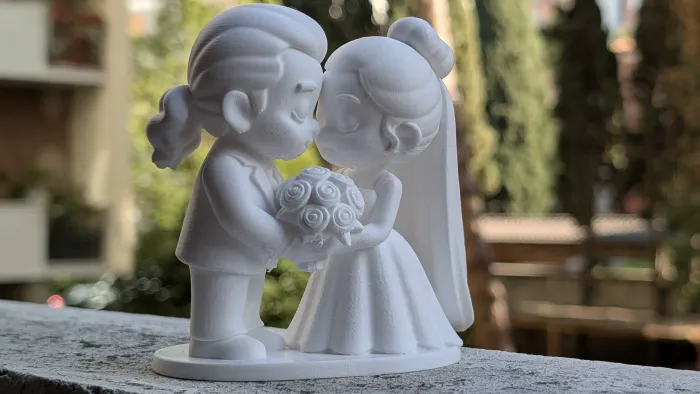 Wedding Couple Cake Topper Figurine - Art - PLA - 3D printed product - фото 3