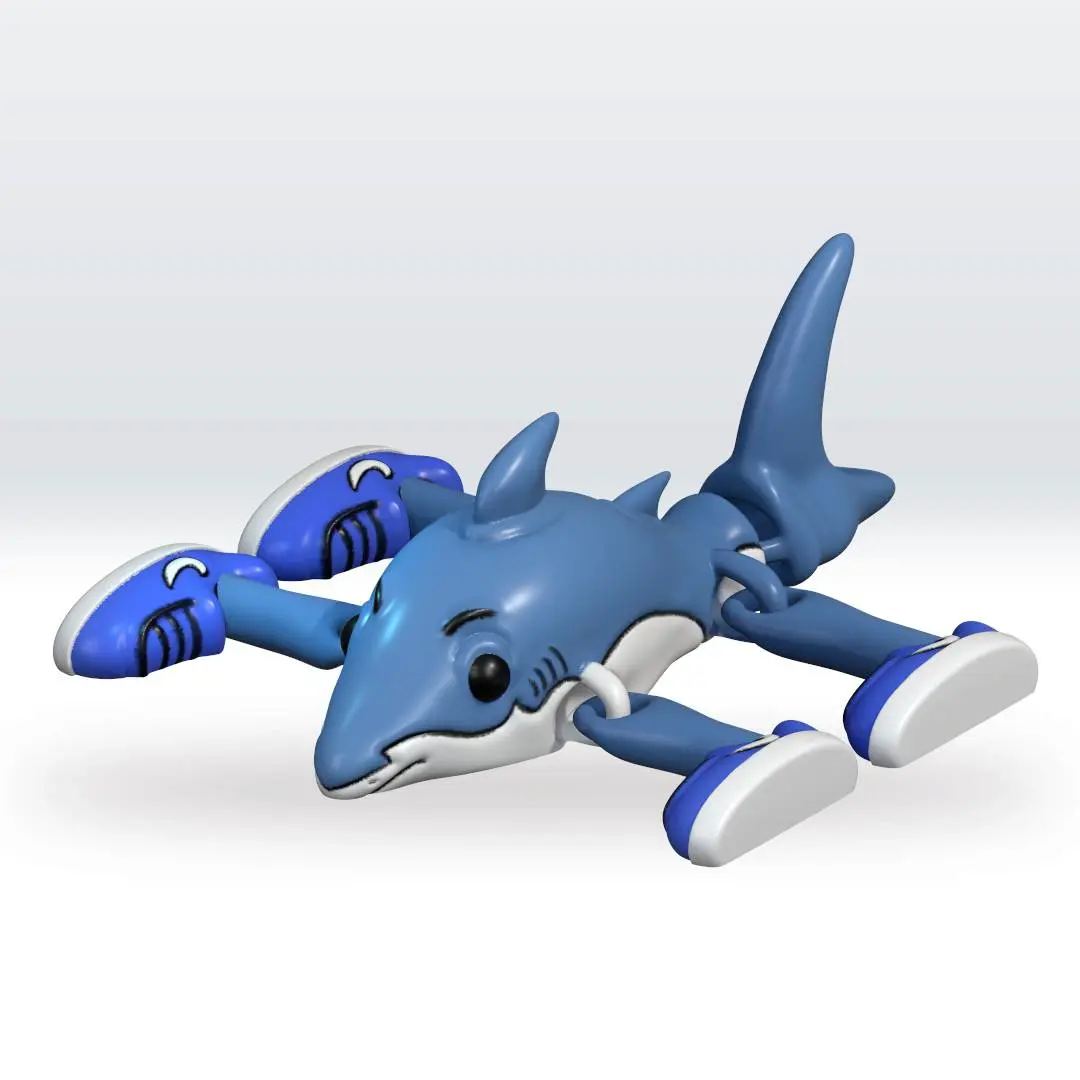 Flexi Tralalero Tralala 3D Model STL file Italian Brainrot