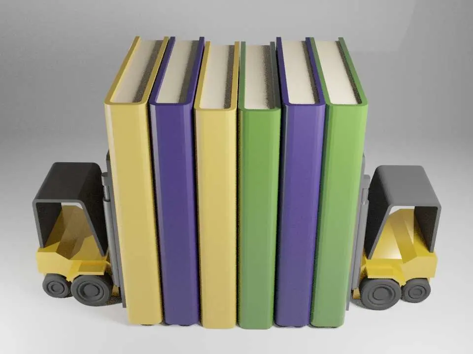 Simple Mini Forklift Bookend