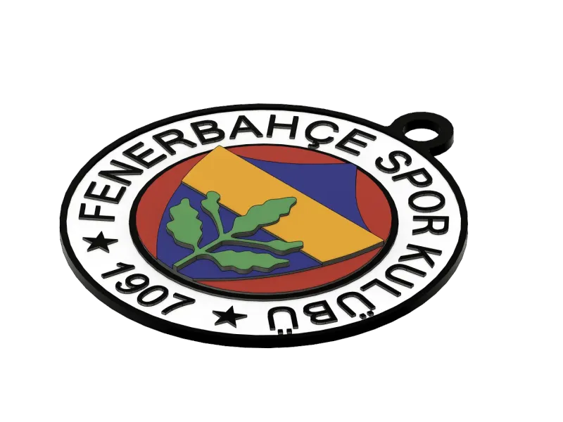 FB (FENERBAHCE) 3D LOGO BY OK (COLOR PRINTABLE)