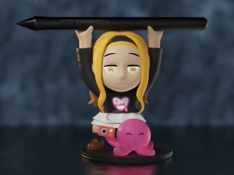 Marina & Takopi Chibi Pen Holder – Cute 3D Printable