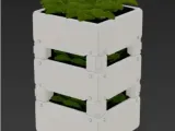 Industrial Modular Planter STL Stackable Flower Pot 3D-0
