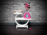 Miniature furniture - 1:12 Scale Two-Tier Side Table-3