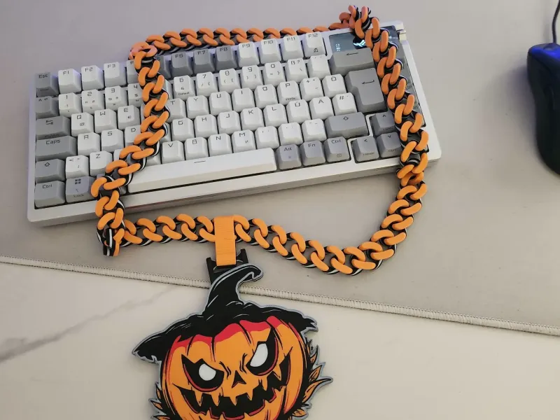 Halloween Pumpkin – Custom Neck Chain Edition🎃