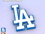 Badge Reel Topper Flat Back Los Angeles Doggers - Baseball-1