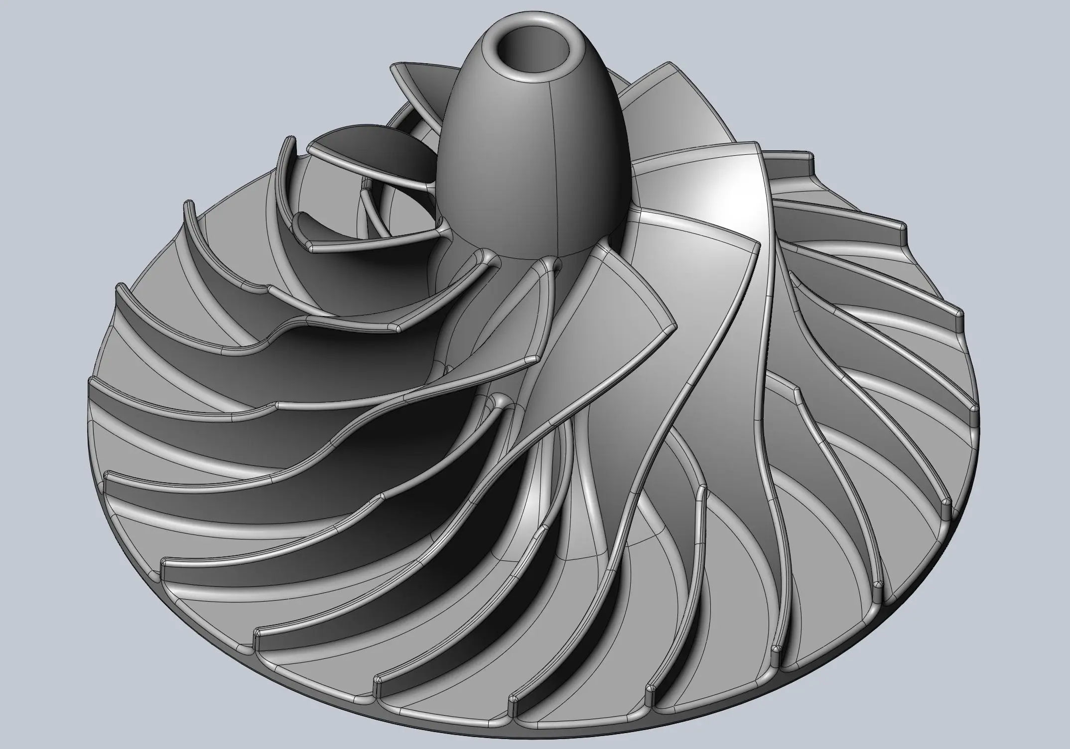 Bomba radial imprimible Modelo de impulsor de turbobomba