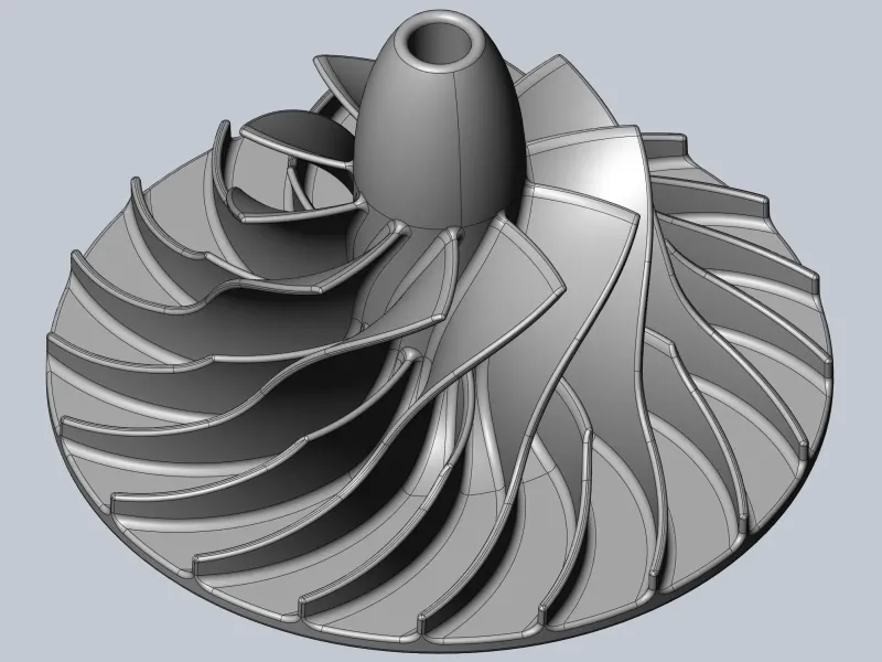 Bomba radial imprimible Modelo de impulsor de turbobomba