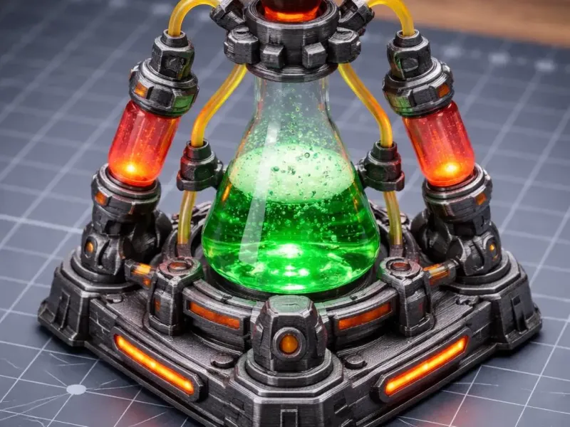 Sci-Fi Alchemist's Lab - Glowing Potion Station