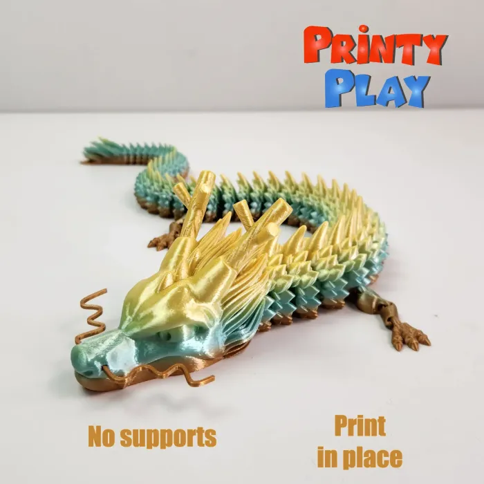 Flexi Dragon - Toys - PLA - 3D printed product - фото 7