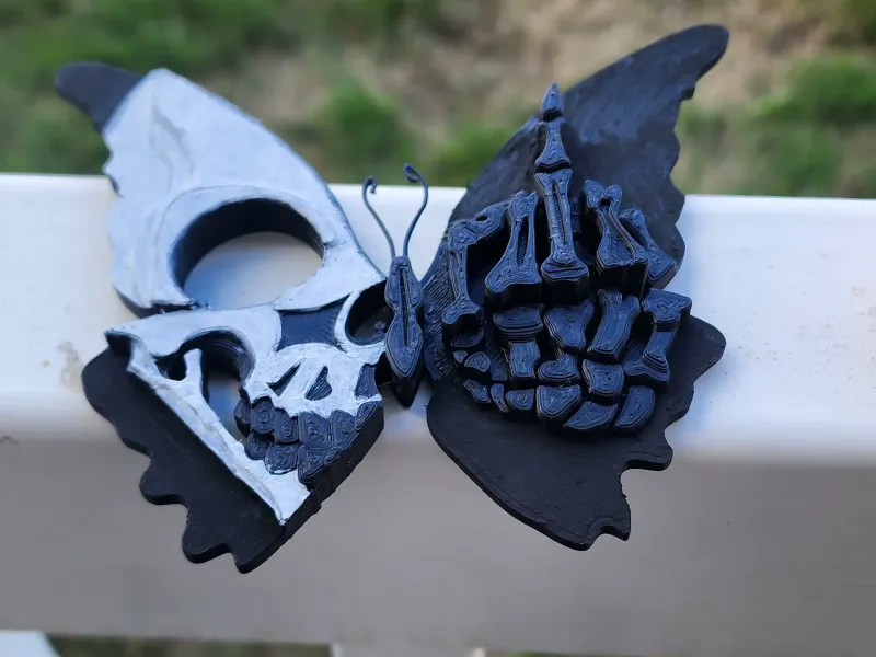 F-You Skull Butterfly (scale Y to 100mm or more) 