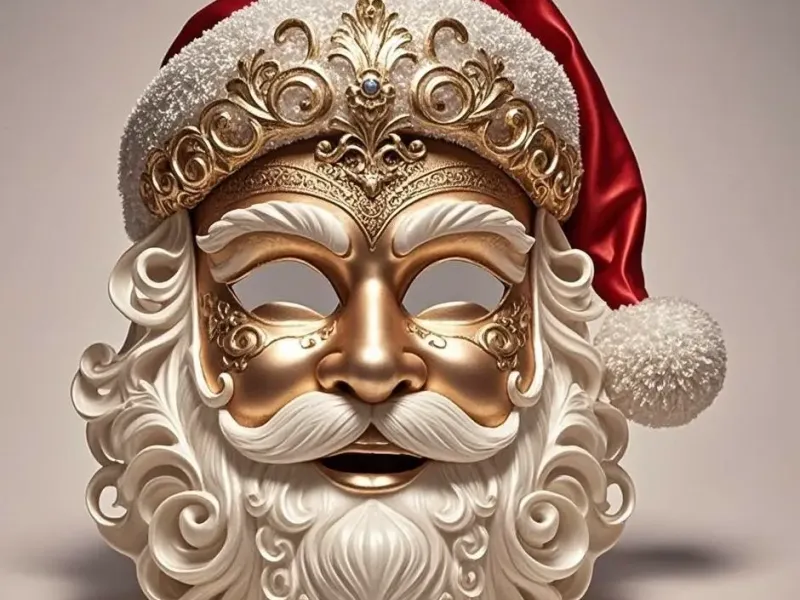 Santa claus Face Mask Venetian Style