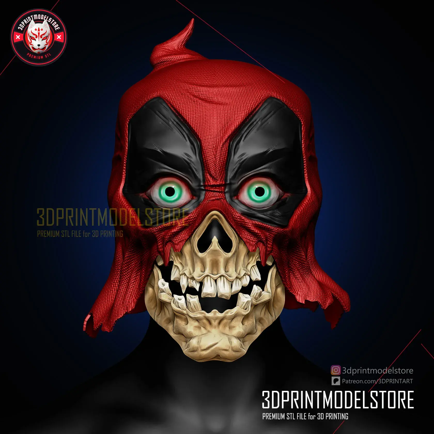 Headpool - Deadpool Zombie Casco - Marvel Cosplay Máscara