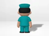 Cute Nurse Boy and Girl Couple – Knitted – Crochet-8