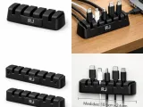 Wall-mounted wire and cable organizer-0