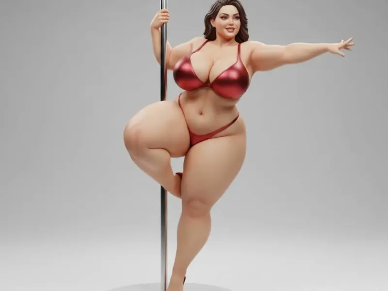 Scarlet Curve – Curvy Glam Pole Dancer Figurine