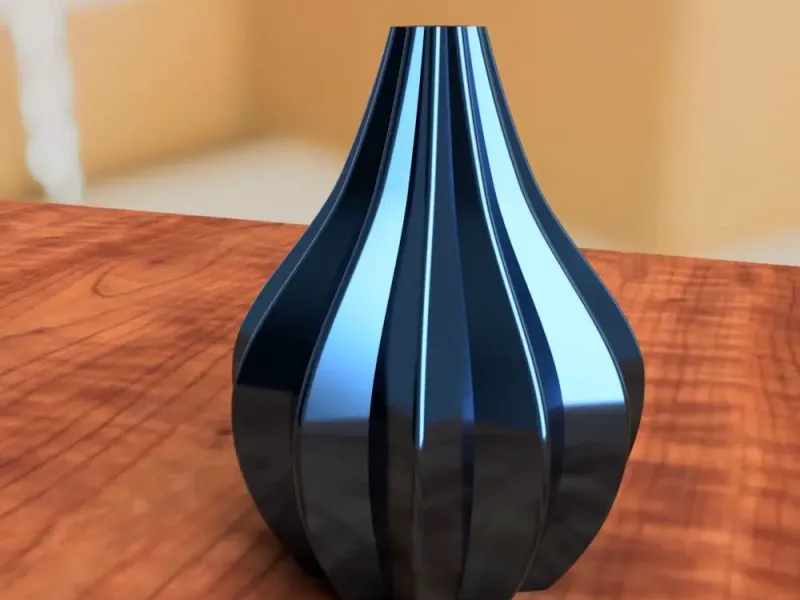 Ribbed vase