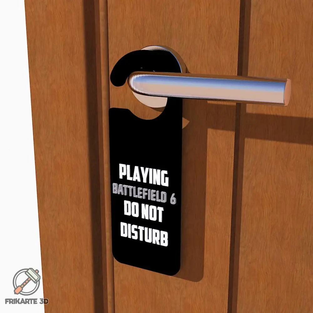 Playing Battlefield 6 – Do Not Disturb Door Hanger Set