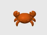 Mini Orange Crab Figurine-3