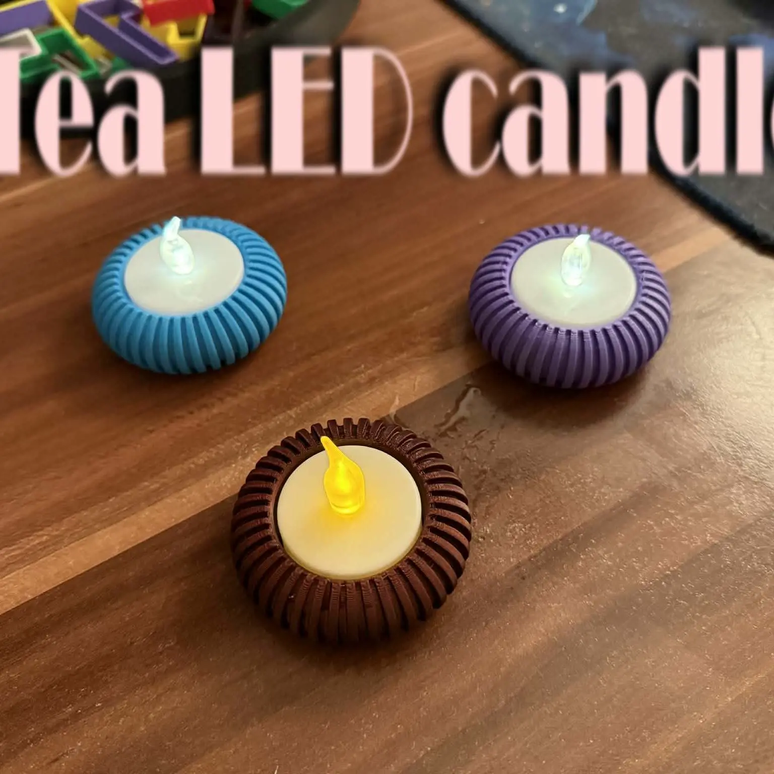 Romantic LED tea light candle holder, floating