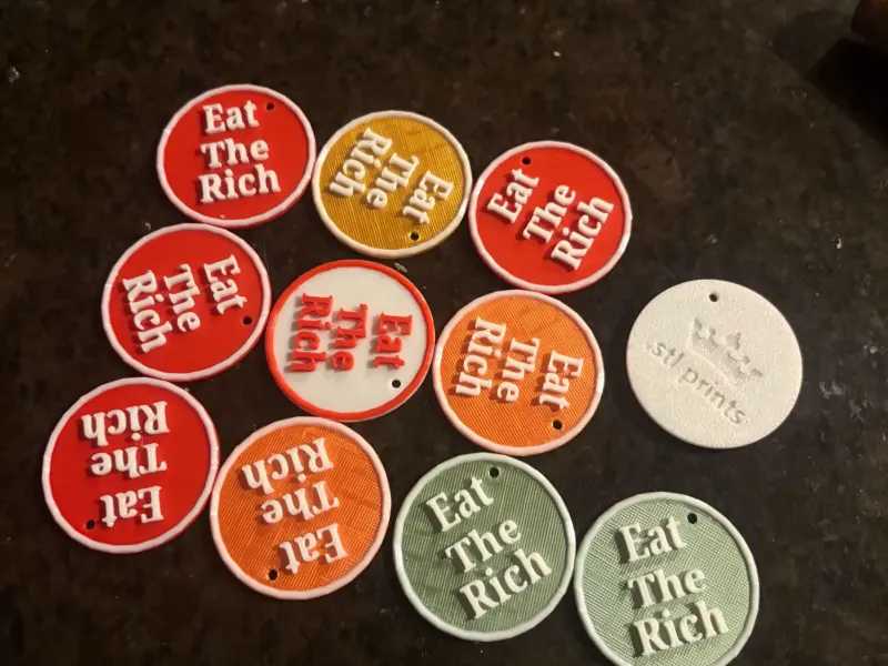 Eat The Rich Keychain