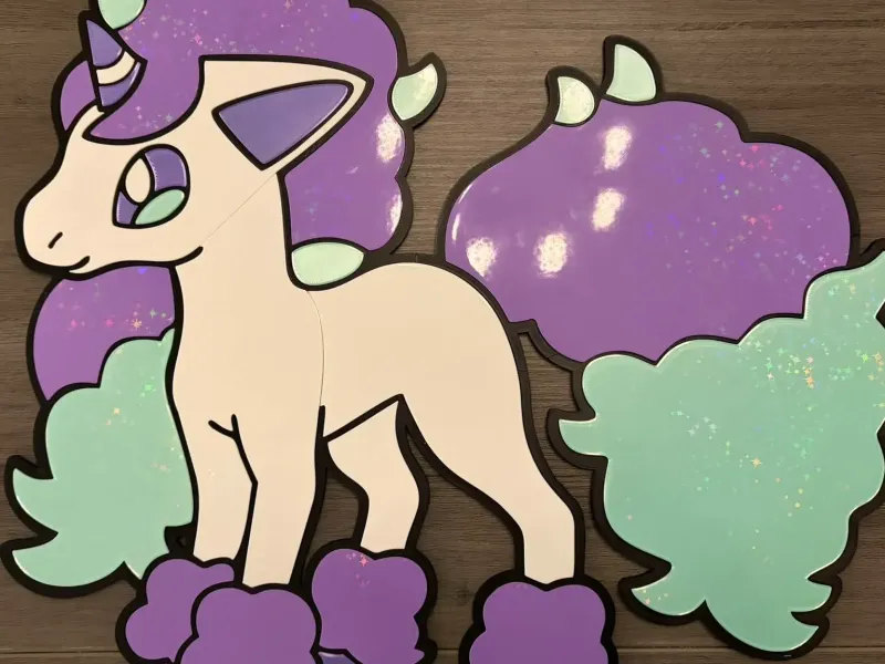 BIG Galarian Ponyta wall art