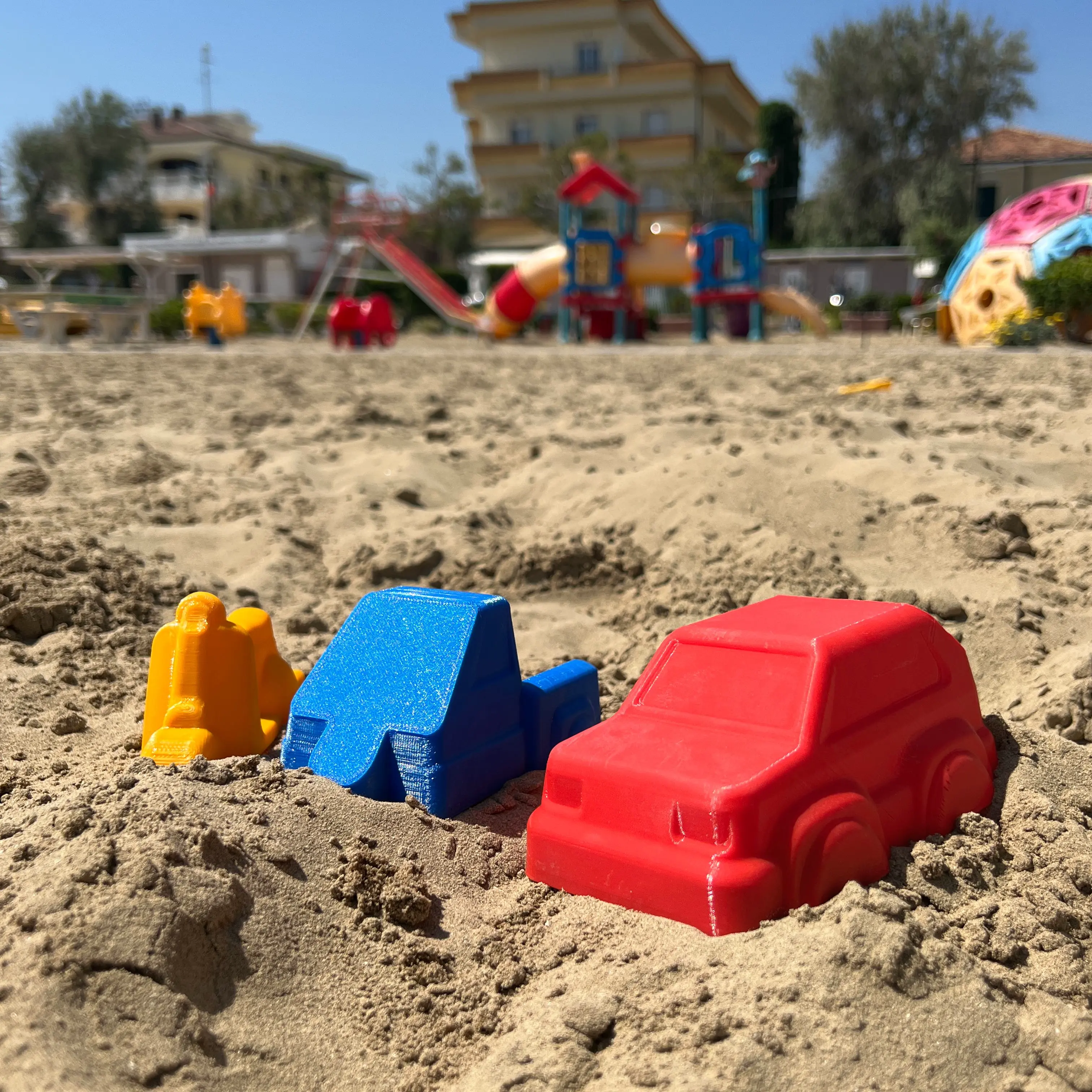 Italian trifecta sand molds (Panda - Ape - vespa)