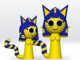 Sprunki OC Ankha STL file 3D Model Fanart-0