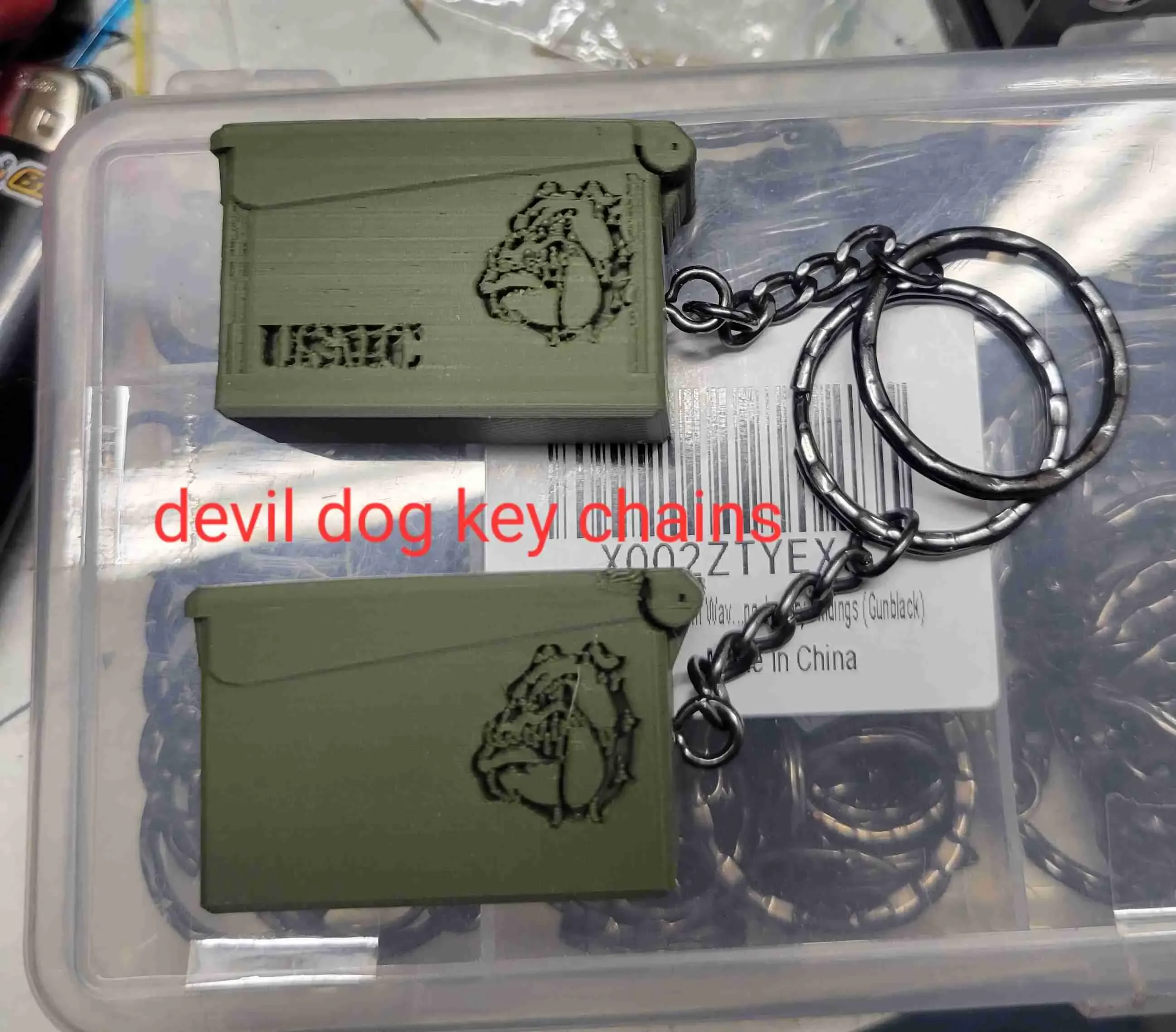USMC w/Devil Dog Key chain