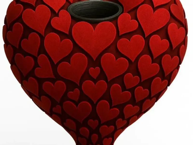 Vaso di cuori   piccolo-grande