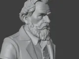Bust of Gutenber3D STL Printable 3D Model STL 3D print model-5