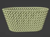 Wicker storage basket-2
