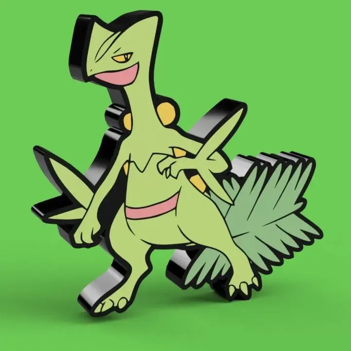 Caja de luz de Sceptile y arte de pared