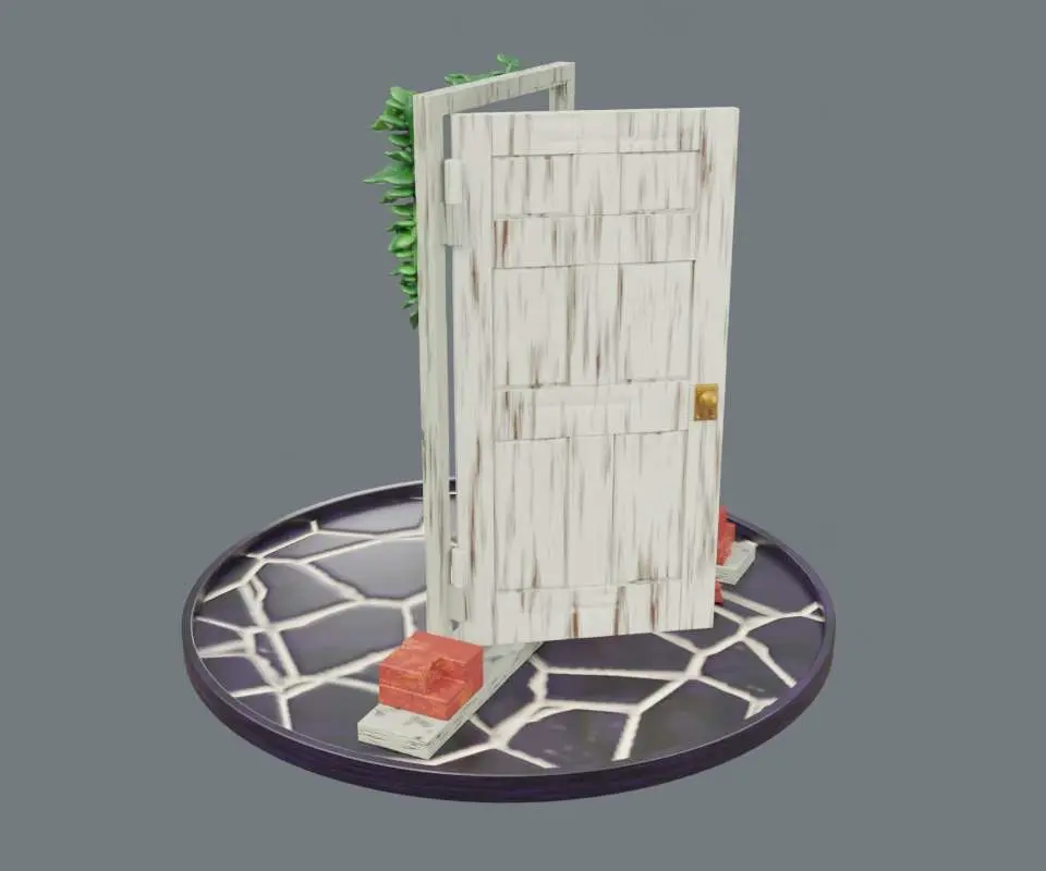 Suzume Portal Door Diorama Miniatura Fan Art