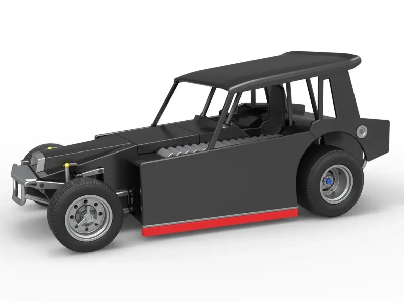 Vintage Dirt Modified stock car Version 6 Scale 1:25