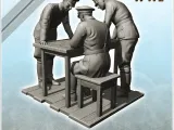 German staff around a table with map (12) - WW2 Terrain fig-0