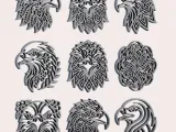 Eagle Head Mandala Pack – 9 Decorative Eagle Designs CNC-5